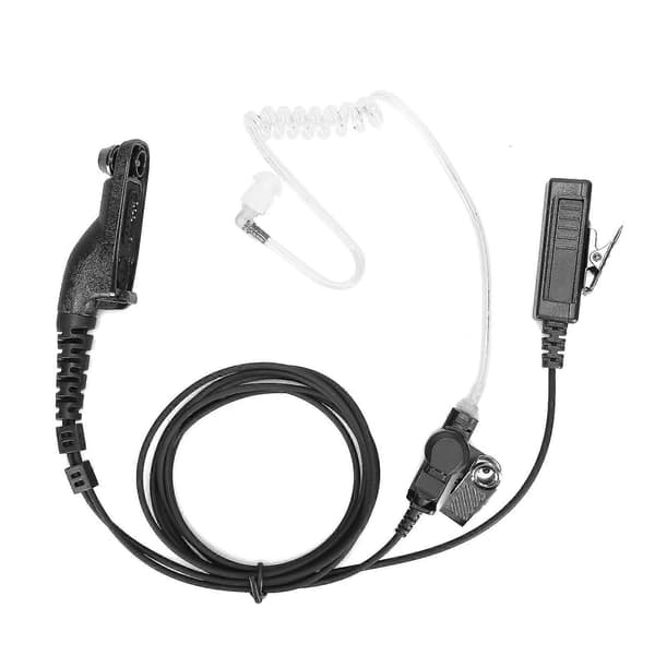 Luftstyringsøretelefon Rektangulær klips Gennemsigtig lydrør Headset Kompatibel med APX2000 APX7000 APX6000-YM