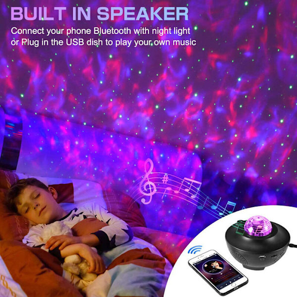 USB bluetooth musik atmosfære lys unik grøn laser stjernenat lys WIFI APP 8W
