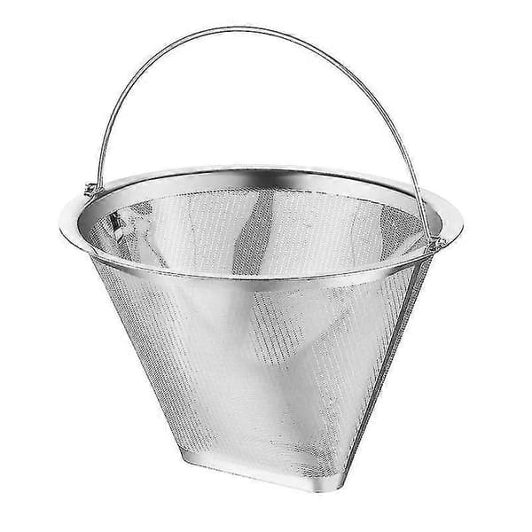 Återanvändbart kaffefilter i rostfritt stål med ergonomiskt handtag