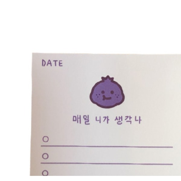 Koreansk version tecknad frukt student anteckningsblock (blåbärs anteckningsblock)