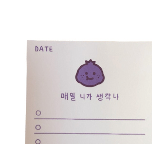 Koreansk version tegneserie frugt student notesblok (blåbær notesblok)