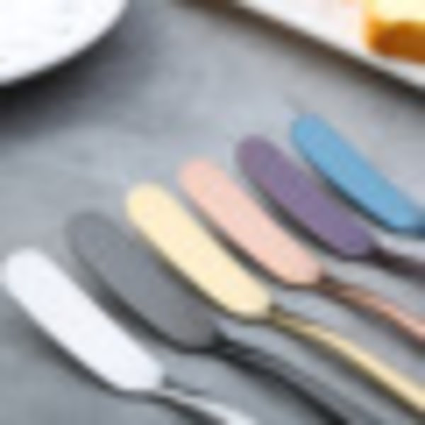 Kreativ smörkniv i 304 rostfritt stål, guldpläterad såskniv, europeisk jamkniv i titan, hotellvästerländska bordsartiklar (guld smörkniv),