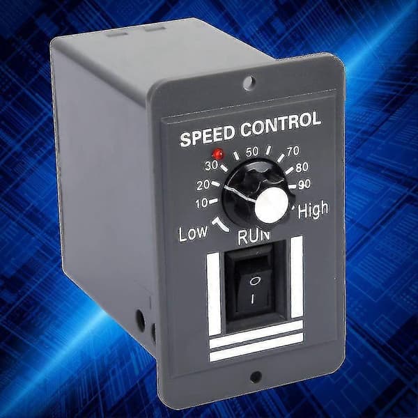 24V 10A PWM Motorhastighedsregulator med reversibel afbryder sort black