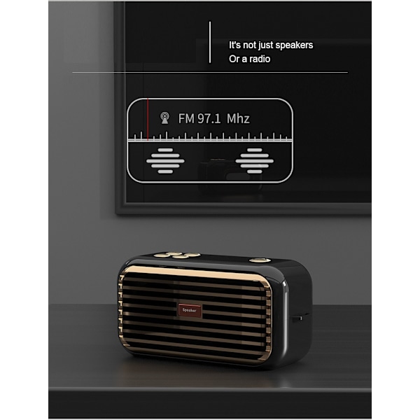 Kortradio Trådlös Retro Portabel Bluetooth Högtalare (Röd),