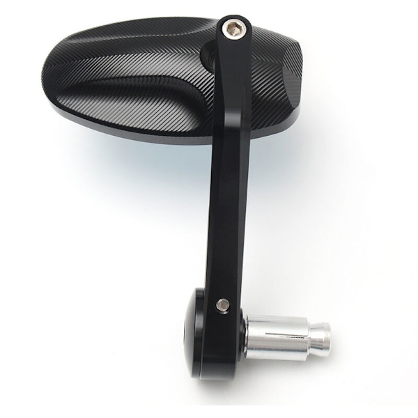 2 stk. CNC Motorcykel Bar End Sorte Sidespejle til Triumph Speed Triple - Sort