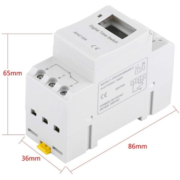 LCD-ajastin viikoittainen sähköinen ajastin digitaalinen ajastinkytkin 15A (220V)