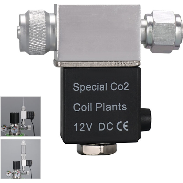 Akvarium CO2 Dobbelt Interface Lav Temperatur Magnetventil (Enkelt Hoved Magnetventil 05 Serie Rundt Stik 12V (Europæisk Standard))