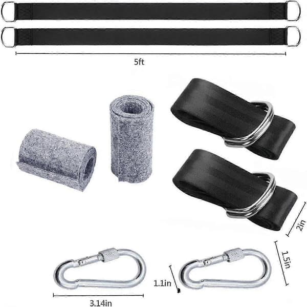 Remgunga, Trädhammockhängare, Hammockremgunga med 2 D-krokkarbinhakar och 2 Trädskyddsdynor Bästa Presenten