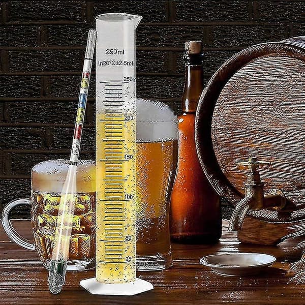 3 stk/sæt Triple Scale Hydrometer og Testglas til brygning af øl og vin derhjemme