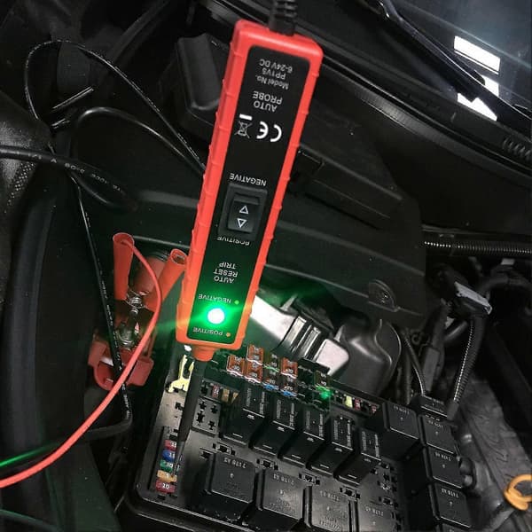 Auto Circuit Test Pen 6-24V Power Probe til køretøjs elektriske systemer Em285 sort rød black red