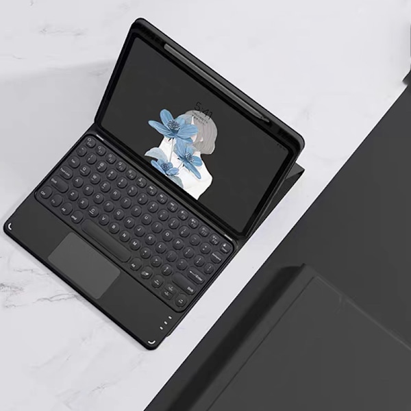 Tablet-näppäimistökotelo Xiaomi Pad 5/5 Pro -laitteelle - Irrotettava langaton Bluetooth-näppäimistö, kosketuslevy, musta
