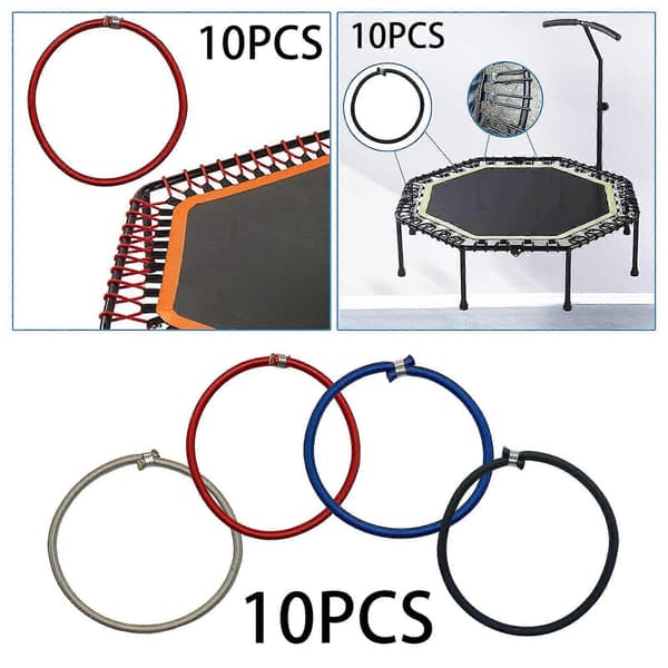10x Trampolin Elastisk Reb Bindestropper Til Indendørs Trampolin Telt Presenning Grå Gray