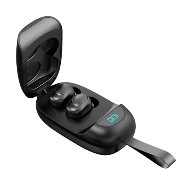 True Wireless Binaurala Sport Bluetooth Hörlurar (Svart)