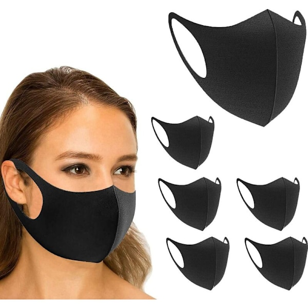 Is silke bomuld stjerne med samme bomuldsmaske 3D støvtæt og vaskbar voksenmaske sort 1 pakke Lite OPP 10 stk