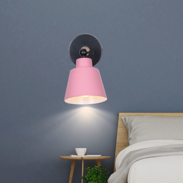 Macaron Restaurang Liten Vägglampa Sovrum Korridor Hall Entré Balkong Sänglampa Rosa 2st