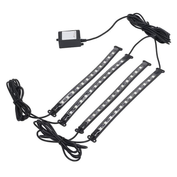 Auto interiørbelysning 12LED DC12V med musiksynkronisering