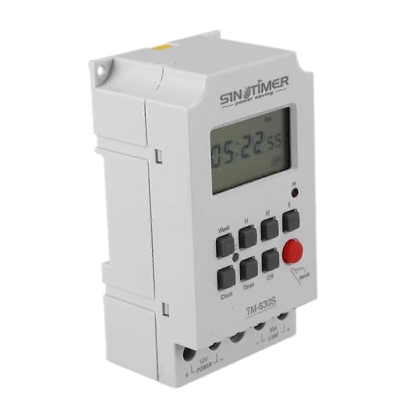 Sinotimer Tm630s-4 12v Sekundtimer Strömbrytare Stor Skärmkontroller