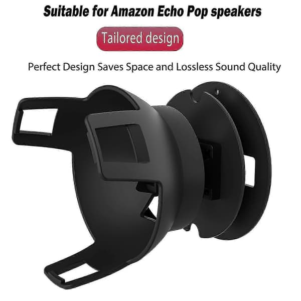 Väggfäste för smart högtalare för Echo Pop med kabelhantering Black