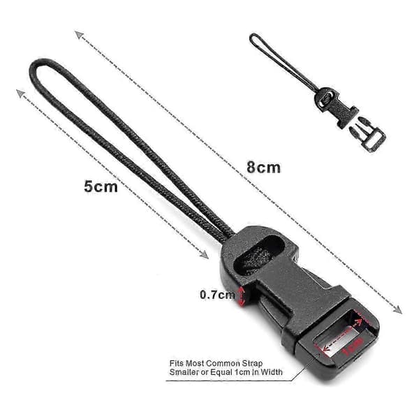 4 stk. Quick Release Kamerarem QD-løkker Stikadapter Kamera Quick Release Clip til Digitalkamera sort black