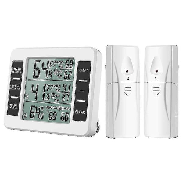 Uppgraderad version Kylskåpstermometer Trådlös Digital Frys