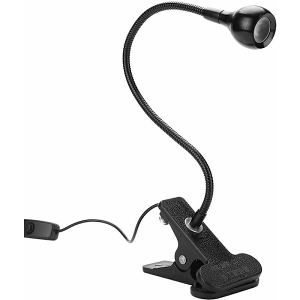 3W UV Lim Härdande Lila Ljus Klämma Strömbrytare USB Ljus Svart Lila Ljuslåda