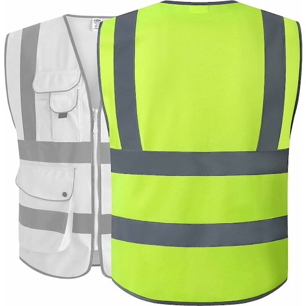 Säkerhetsjacka Skyddskläder Jacka Fluorescerande Grön Trafikgul Fluorescerande XL