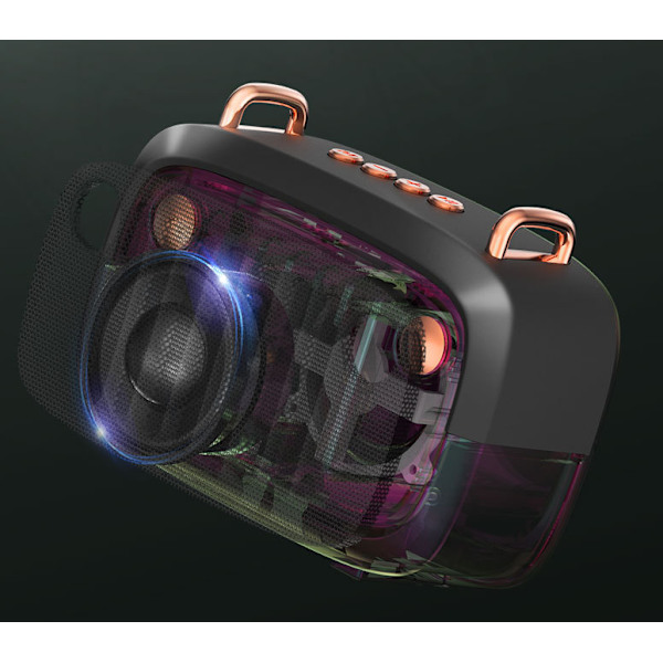 Trådlös Bluetooth-högtalare, Mini Portabel Tecknad Subwoofer Utomhuskorthögtalare (Rosa),