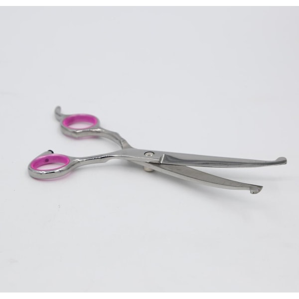 Hundsax böjd 19 cm Silver/Rosa