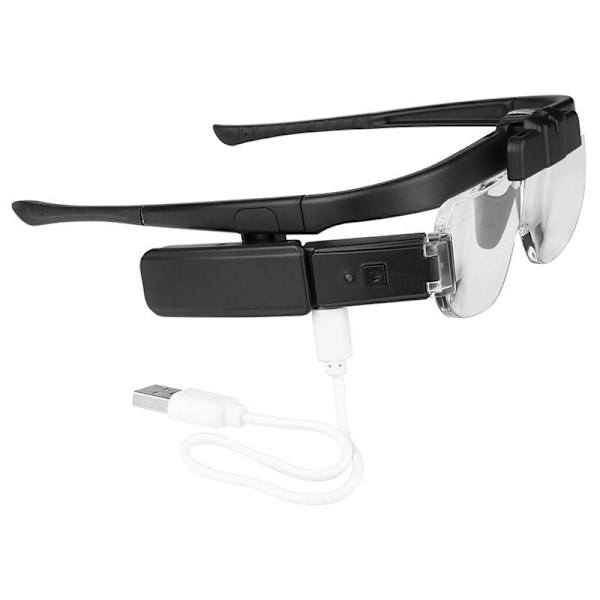 Ladattavat suurennuslasit, handsfree-visiirisuurennin 3 irrotettavalla linssillä ja 2 LED-valolla, Super-lasit