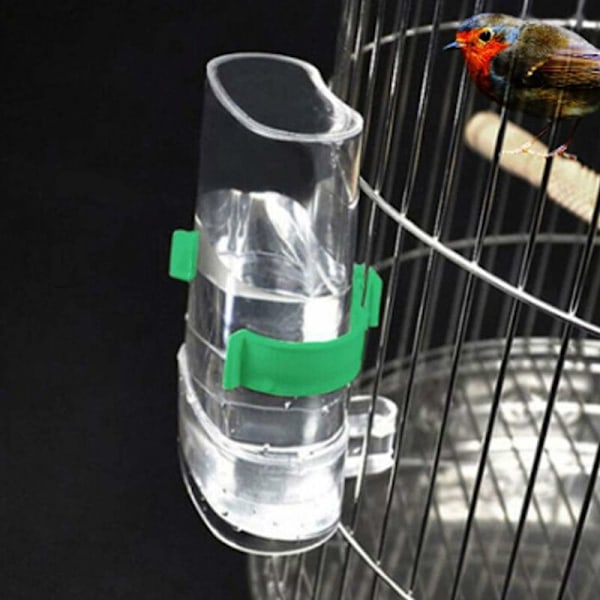 Wenniao Fågel Automatisk Vattenautomat 2ST Transparent Vattenkopp