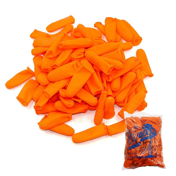 Fingertoppsskydd Multifunktionella Slitstarka Halkfria Fingertoppsskydd i Gummi 100-pack