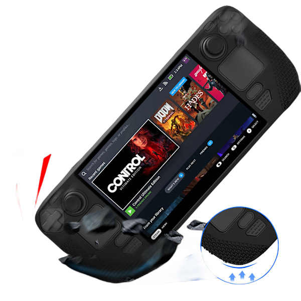 Silikonskydd för Steam Deck OLED Svart Sort
