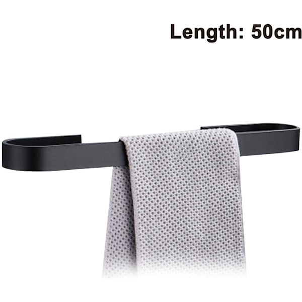 Håndklædeholder [sort] 50 cm lang