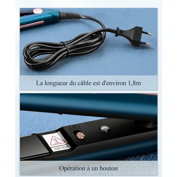4,5 cm Bred Plattång, Avancerad Keramisk Beläggning, Gör Ditt Hår Mjukt och Glänsande, LCD-Display