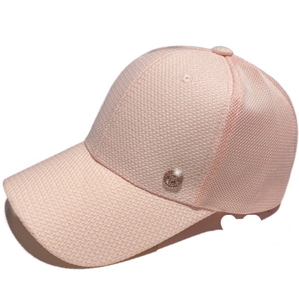 Rhinestone Baseball Cap M Allround Solskærm Kasket Åndbar Mesh Visir Kasket (Pink Two-top 55-59)