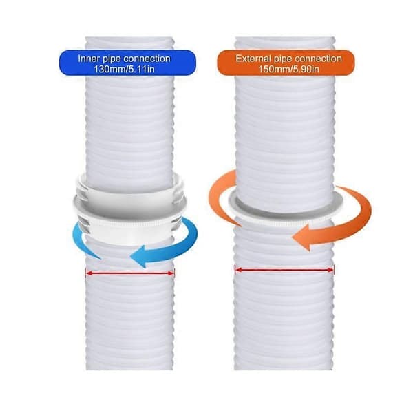 Avgasslangskoppling 15 cm diameter AC-rör rund adapter för bärbar luftkonditionering 3 st 3pcs