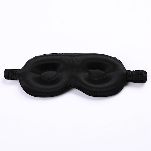 3D-konturerad Sömnögonmask i Mullbärssilke Svart