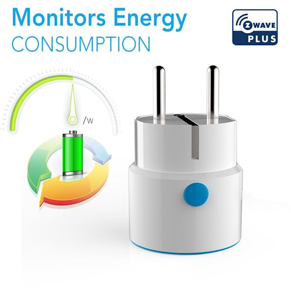 Smart Family Sensor til Stikkontakt til Z-wave Hjemmeautomatisering 300 og 500 Serie EU Sasicare Stik