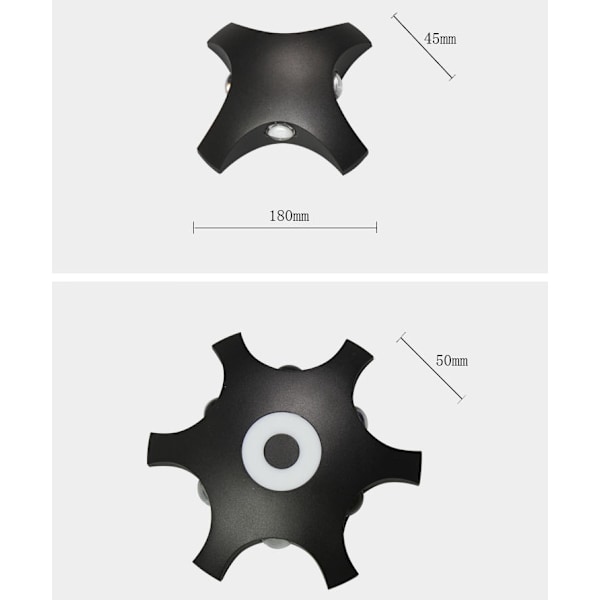 LED Ulkoseinävalaisin, Parvekekäytävän Ulko-oven Valaistus (A2267/6+1 Lämmin Valkoinen Valo),