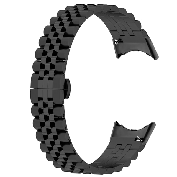 Google Pixel Watch3 45 mm rem i rustfrit stål Svart Sort