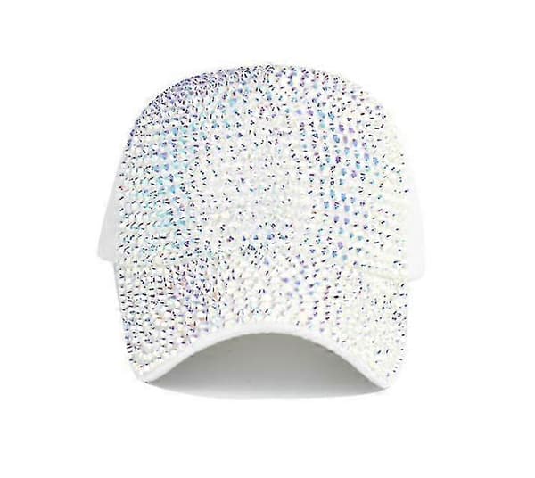 Baseballkasket med diamantdesign til kvinder, justerbar
