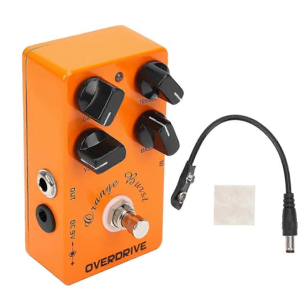 Overdrive Pedal Elgitarr Effekt Hållbart Skal av Aluminiumlegering Tillbehör