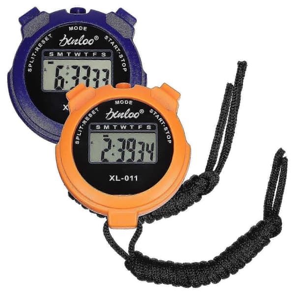 2 stk. digitalt stopur timer udendørs sport dommer timer digitalt display stopur