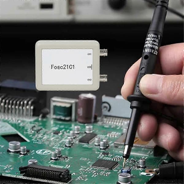 Fosc21C1 2-kanals USB PC-oscilloskop 1Mhz samplinghastighed bærbart oscilloskop MCU-udvikling