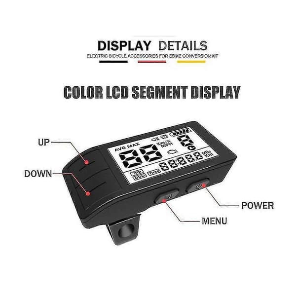24v-52v Elcykel 500s Lcd Display Til Bbs01 Bbs02 Mid Drive Motor Cykel Ebike Computer Uart
