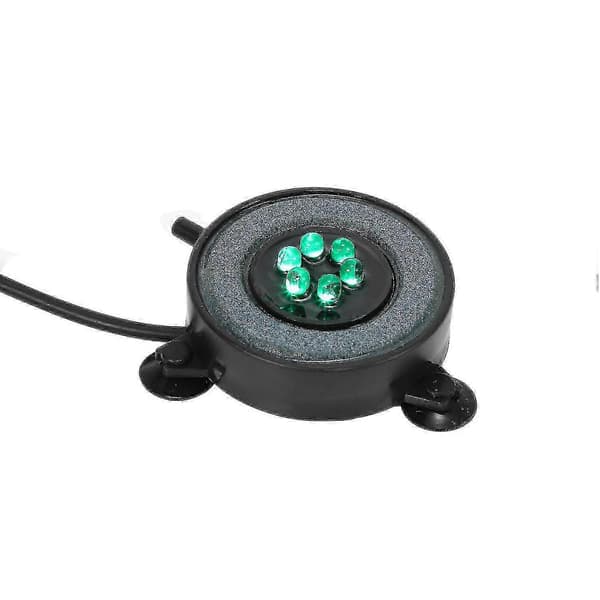 Lufttæppe bobledisk med LED-lys til akvariedekoration sort black
