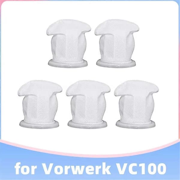 5 st Kobold VC100 dammsugarpåsar, HEPA-filterbytesats