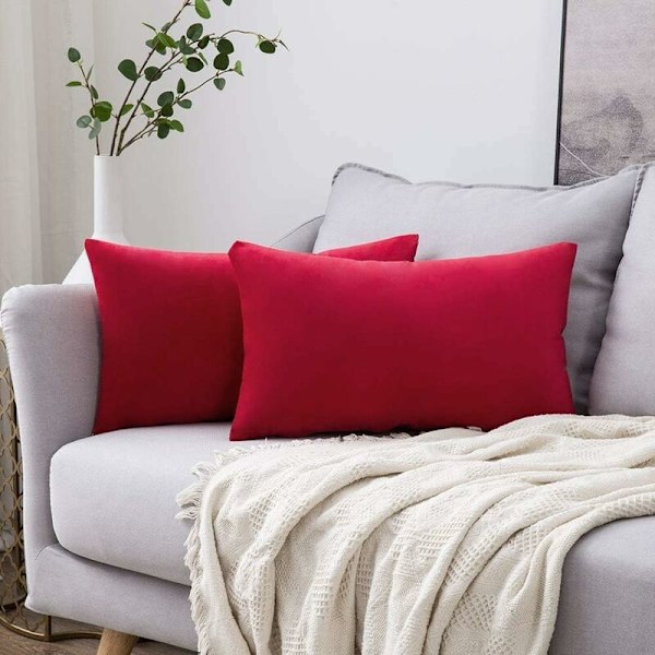 Samettiset koristetyynynpäälliset sohvalle, 2 kpl, erittäin sileät, pehmeät ja mukavat, tyynyliina kodin sisustukseen olohuoneeseen ja makuuhuoneeseen, sohvalle 35x35 cm, musta