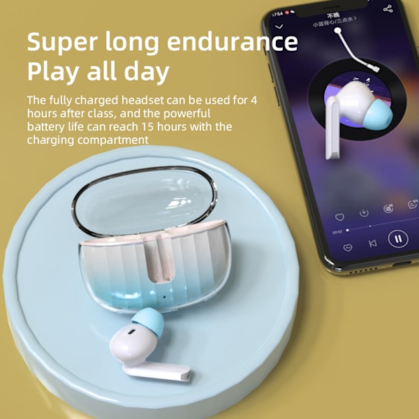 Trådløse in-ear Bluetooth 5.3 HiFi støjreducerende høretelefoner Blå