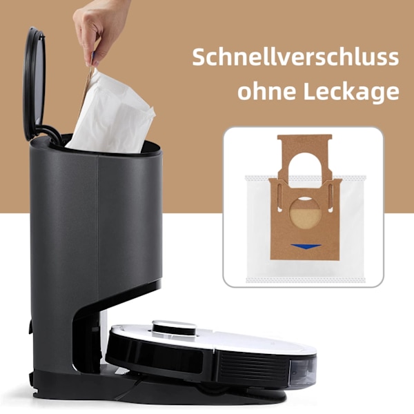 Støvsugerposer 8-pak Ecovacs DEEBOT OZMO T8/T8 AIVI/T8 MAX/N8 Pro/N8 Pro Plus, Yeedi Vac/Yeedi Vac MAX